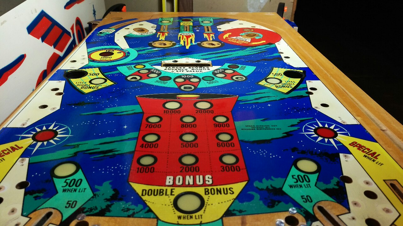 Space Mission playfield touch-ups