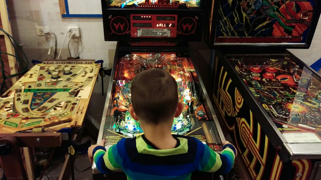 Playing pinball is fun!